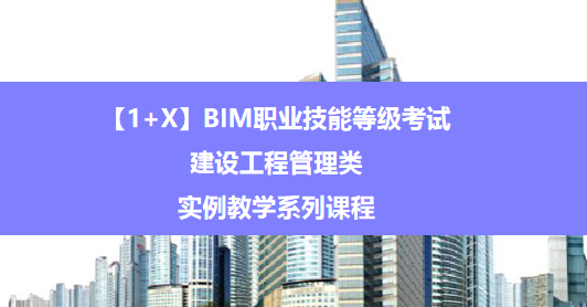 【1+X】BIM職業(yè)技能等級考試——（建設(shè)工程管理類）實(shí)例教學(xué)系列課程